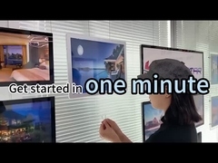 ওয়াল মাউন্ট উইন্ডো ডিসপ্লে নেতৃত্বাধীন আলো ছবির ফ্রেম আয়তক্ষেত্রাকার ক্রিস্টাল হালকা বাক্স