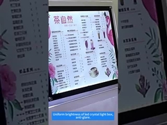 24 ভি উচ্চ উজ্জ্বলতা নেতৃত্বাধীন ডিসপ্লে বোর্ড স্ক্রিন সহ ক্রিস্টাল এ 4 লাইট বক্স