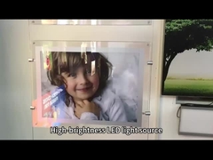 OEM অতি পাতলা ঝুলন্ত এক্রাইলিক ক্রিস্টাল LED বিজ্ঞাপন হালকা বাক্স