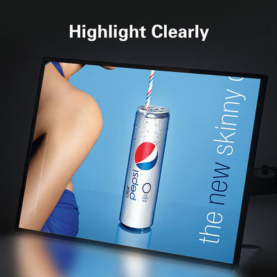 হাই ডিফিনিশন লাইফ স্প্যান 80000 ঘন্টা ইনপুট ভোল্টেজ DC12V DC24V সহ অতি পাতলা কাচের LED লাইট বক্স